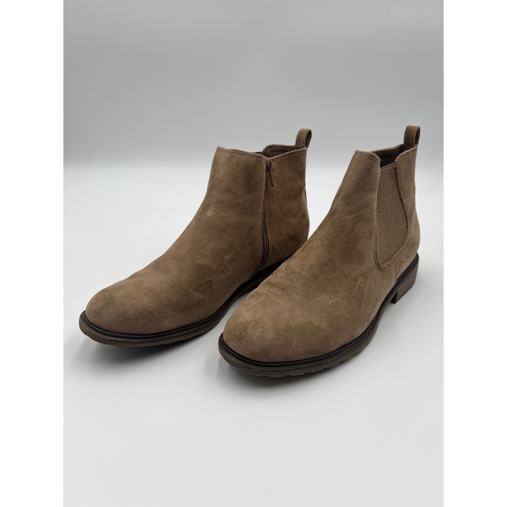 Sonoma Goods For Life Brantlee Taupe Ankle Boots Womens 9.5 Med Zip Up Textile